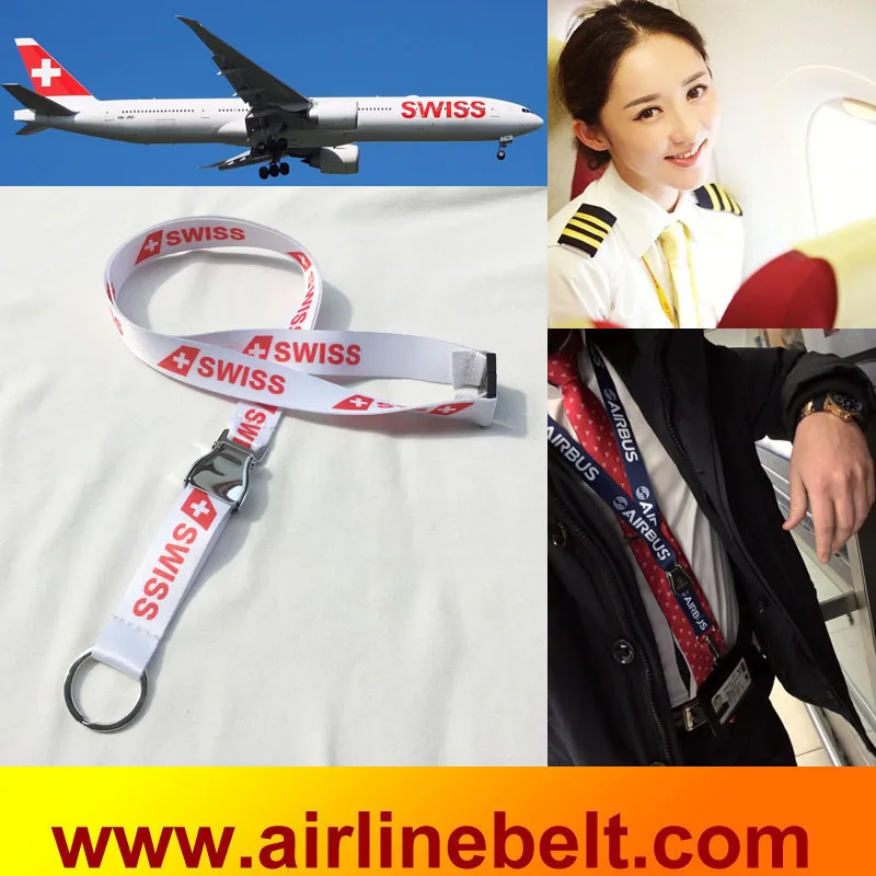 Swiss international Авиакомпания Самолет безопасное сидение пряжка на ремешке шнурок для