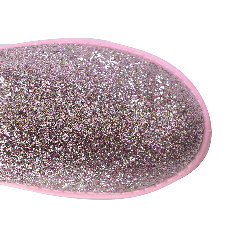 SAILING LU/женские зимние ботинки блестящие Теплые ботильоны на плоской платформе с