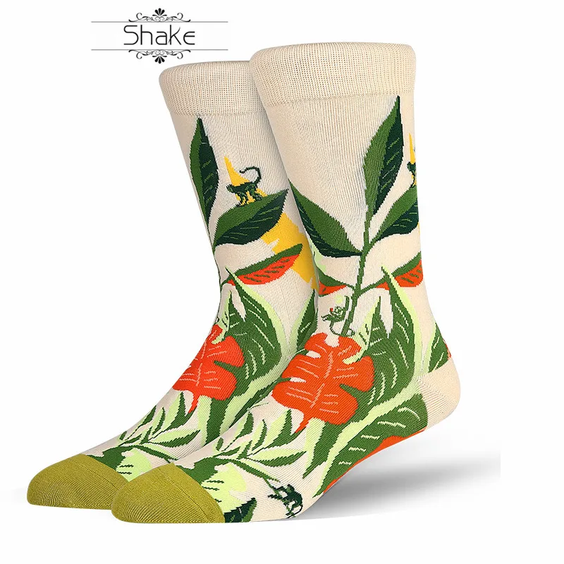 Shake Модные женские носки с цветочным узором длинные без пятки унисекс животными и