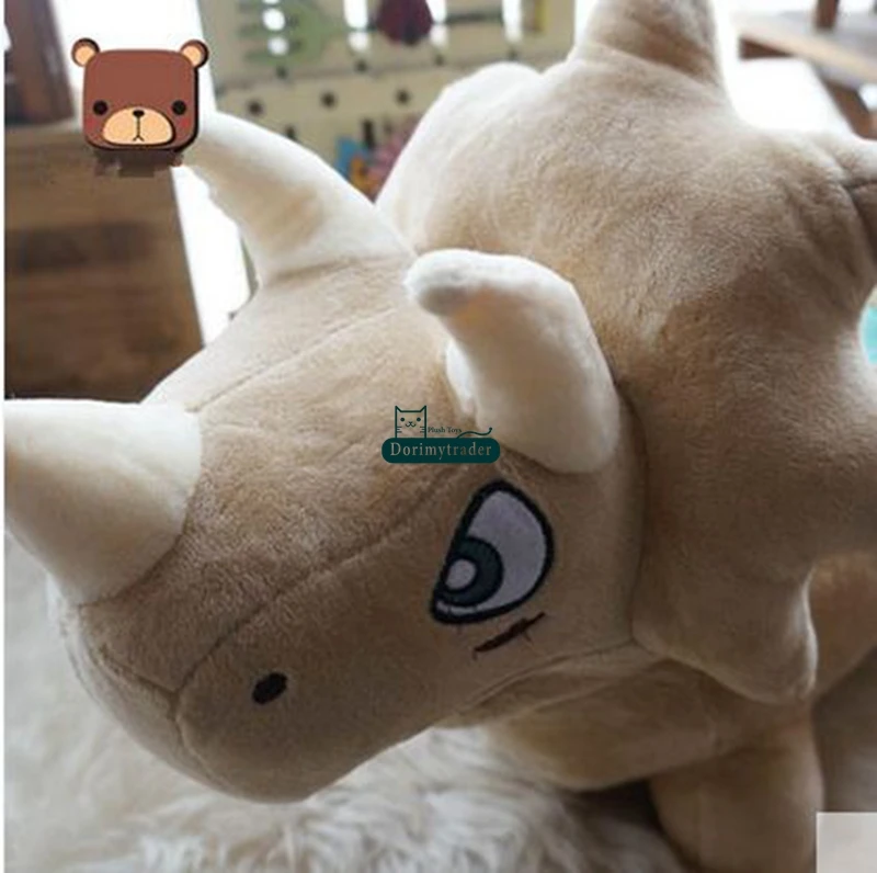 Dorimytrader Pop Triceratops Фаршированная игрушка Big Soft Плюшевые животные Трицератопс