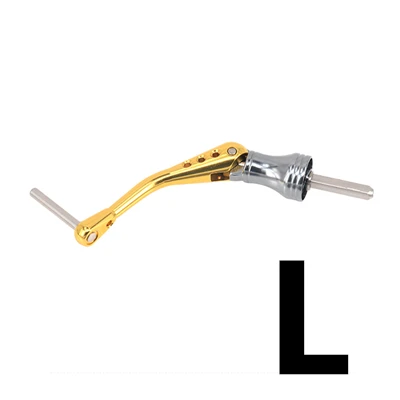 Gold CNC мощная ручка для Shimano Поворотная Ручка Складная мощная ручка для рыбалки спиннинговая катушка сменная ручка - Цвет: Gold