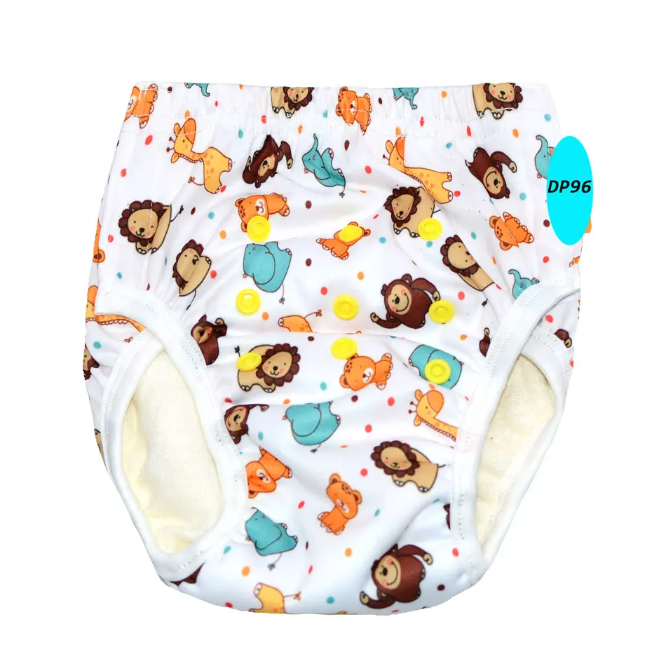 Miababy(3 шт./лот) Большие тренировочные штаны, тканевые подгузники для малышей с пришитыми застежками, подходят для детей 2-5 лет, с бамбуковой махровой внутренней вставкой - Цвет: DP96