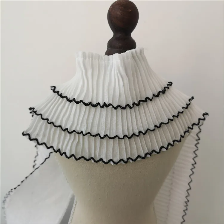 Diy 10 см Широкий трехслойный Толстый шифон широкие плиссированные волнистые