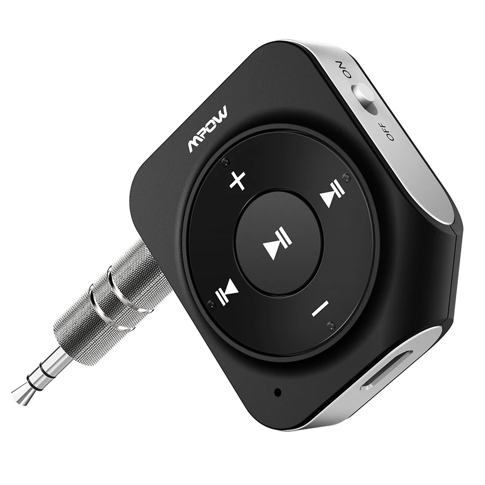 Mpow BH203 bluetooth-приемник 15 H, адаптер для воспроизведения времени, двойной микрофон, шумоподавление, автомобильный комплект для дома/автомобиля, аудиосистема, поддерживает Siri