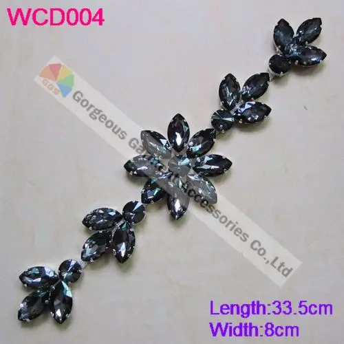 1 шт. Блестящий серебряный Флёр-де-Лис с кристаллами аппликация Радужный цветок