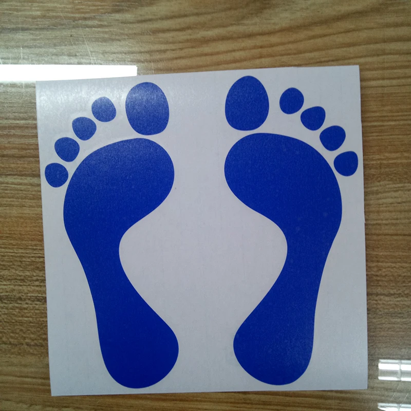 

15.2*15.2CM Feet Footprint Paw Prints Window Stickers Funny Car Body Decoration Personalized Decals