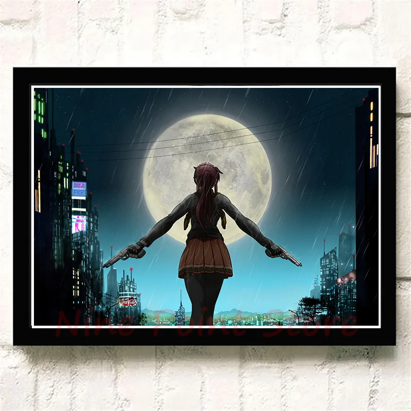 Черная Лагуна с аниме покрытием бумажный плакат Настенная картина Декор для дома