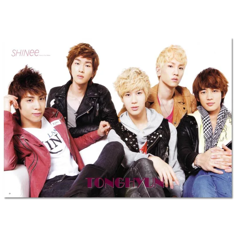 Холщовый постер на заказ SHINee 27x40 см 30x45 домашний декор холщовая печать шелковая