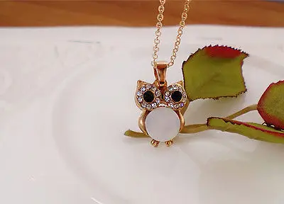 Fashion Jewelry Retro Crystal Owl Chunky Statement Bib Chain Choker Necklace | Украшения и аксессуары