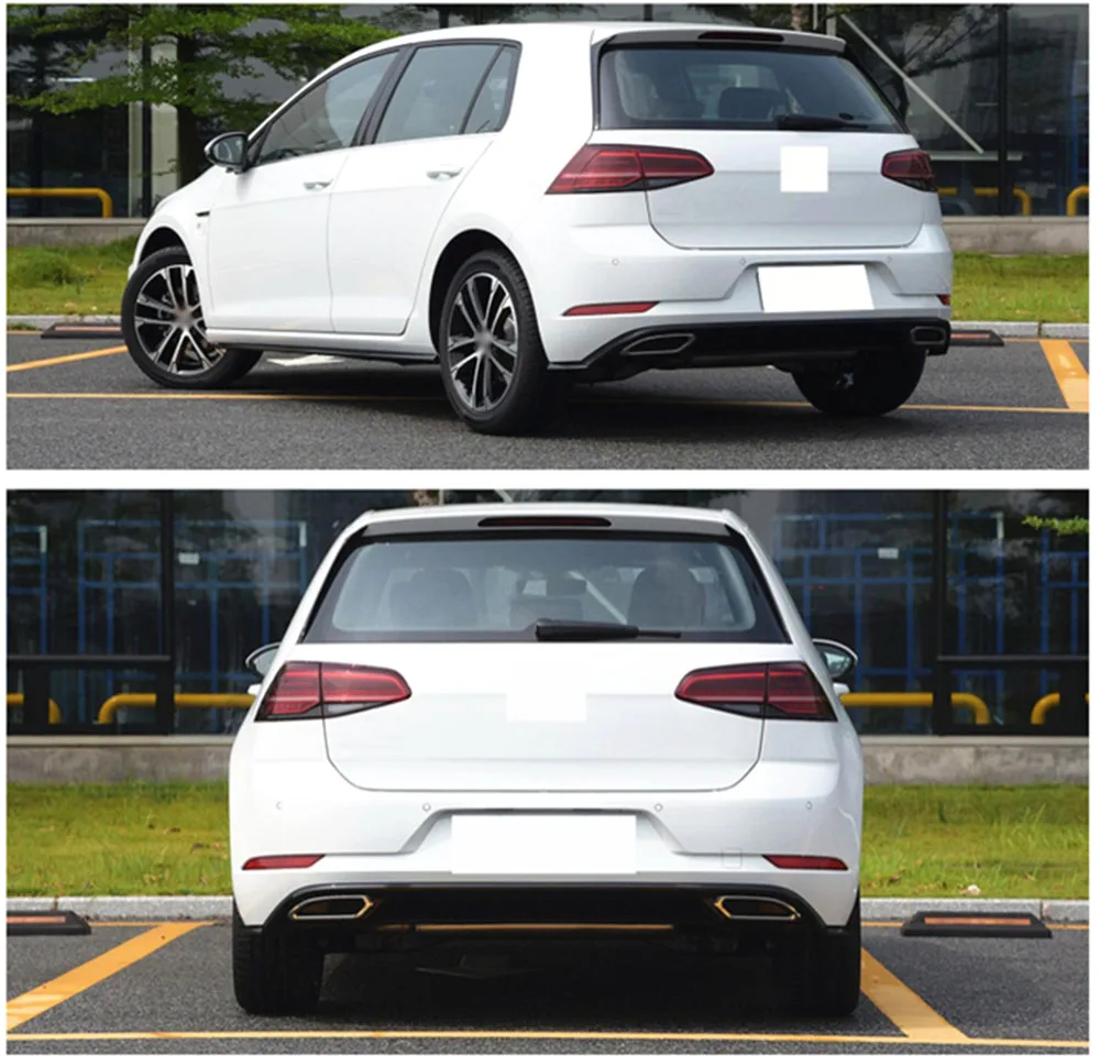 Carbon Fiber Car Rear Spoiler Side Wing Lip for Volkswagen Golf 7 MK7 Standard Not For GTI R 2014 2015 2016 2017 | Автомобили и