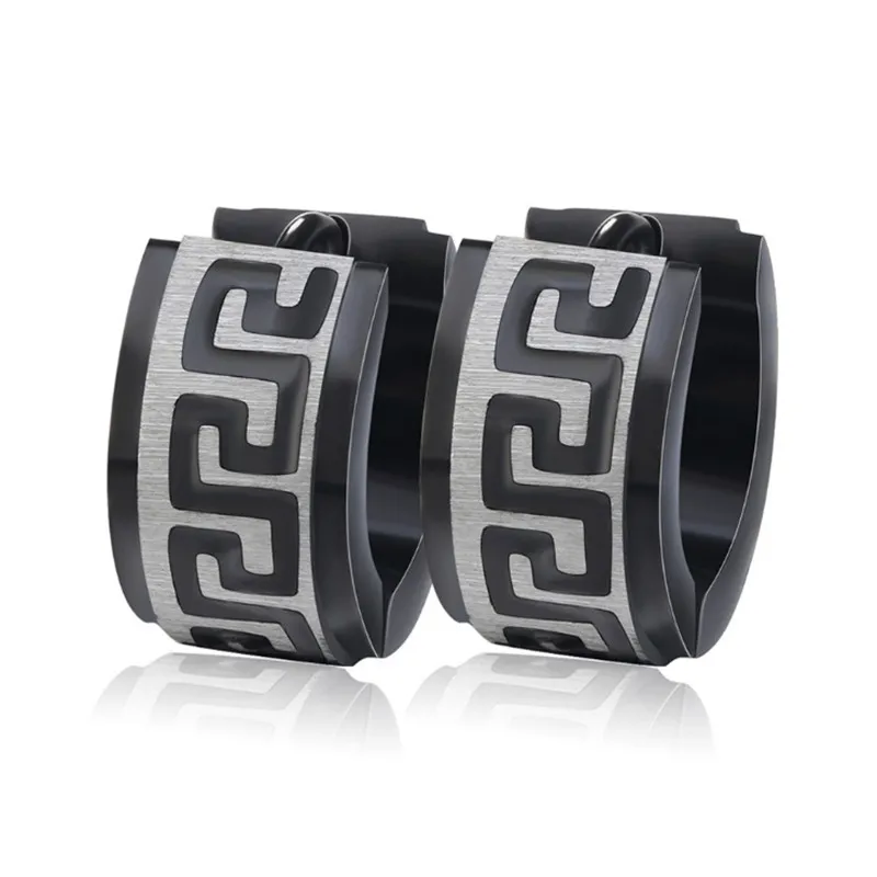 Unisex Stainless Steel Earrings for Men/Women Fashion Black Punk Rock Jewelry | Украшения и аксессуары
