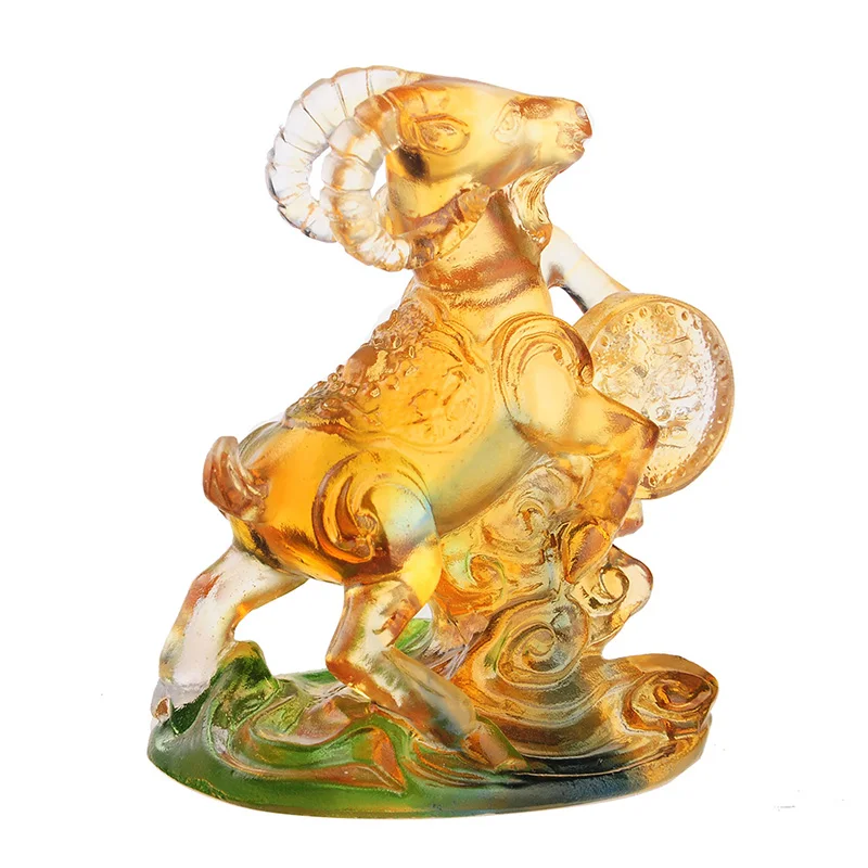 H & D фэн шуй Liuli 12 Китайский Зодиак фигурка животного пресс папье украшение стола
