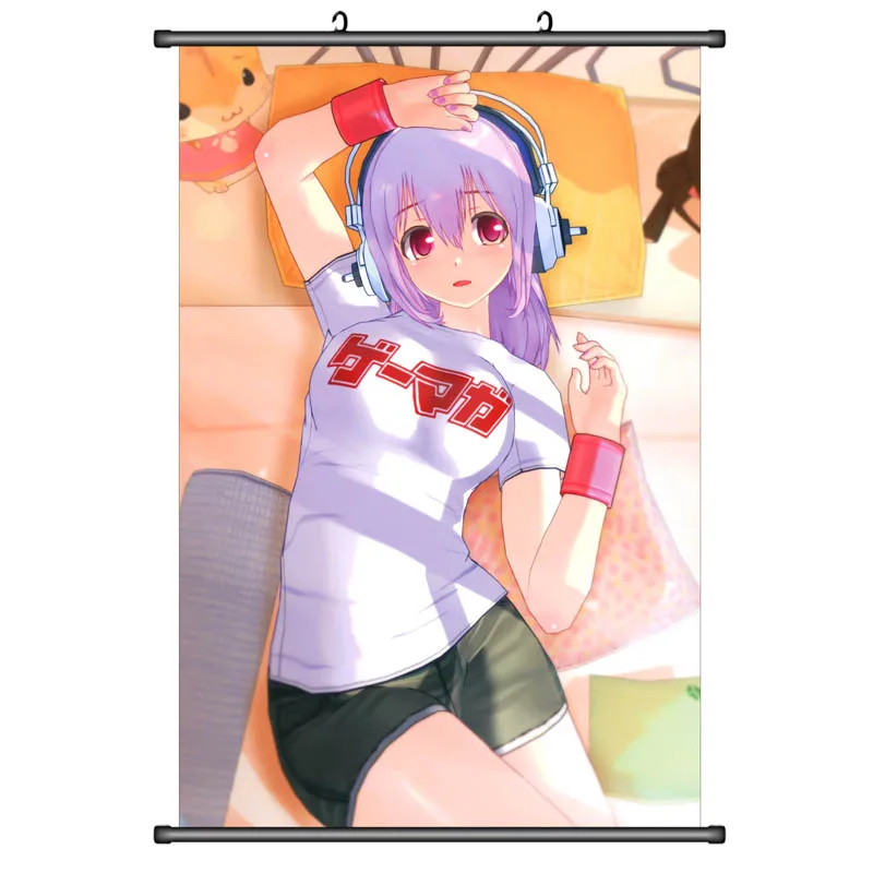 Супер SONICO анимация 60х90 см японский мультфильм ткань прокрутка живопись HD аниме