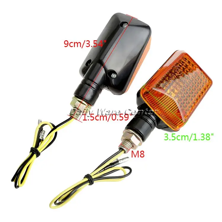 2x мотоциклетные янтарные указатели поворота световые индикаторы Lamp12V
