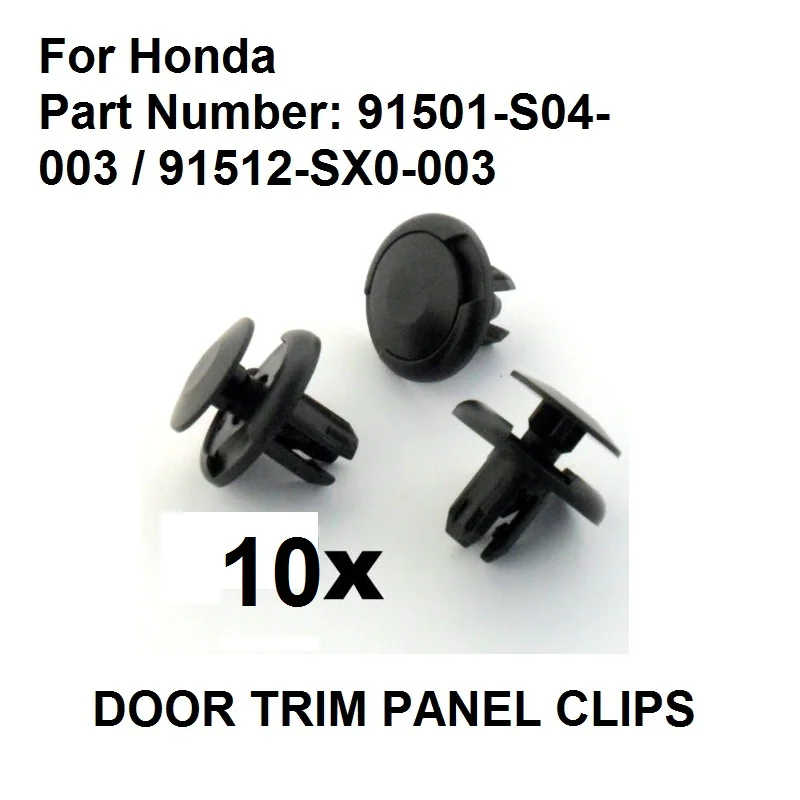 10 шт. пластиковые заклепки 91501 S04 003 / 91512 SX0 для Honda Civic|Клипсы и зажимы авто| |