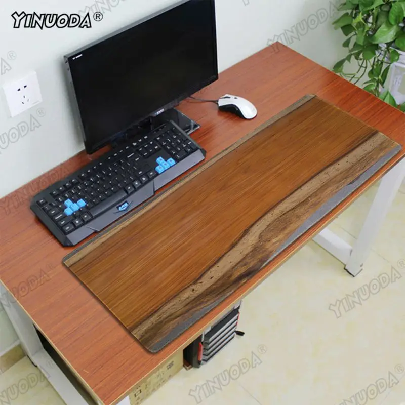 Yinuoda деревянный игровой коврик для ноутбука резиновый мыши | Компьютеры и офис