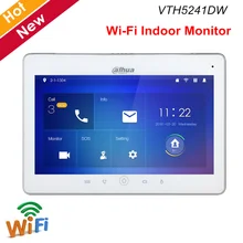 Dahua видеодомофоны VTH5241DW WiFi внутренний монитор 1" TFT сенсорный экран для IPC наблюдения Micro SD карта дополнительно макс 32 Гб