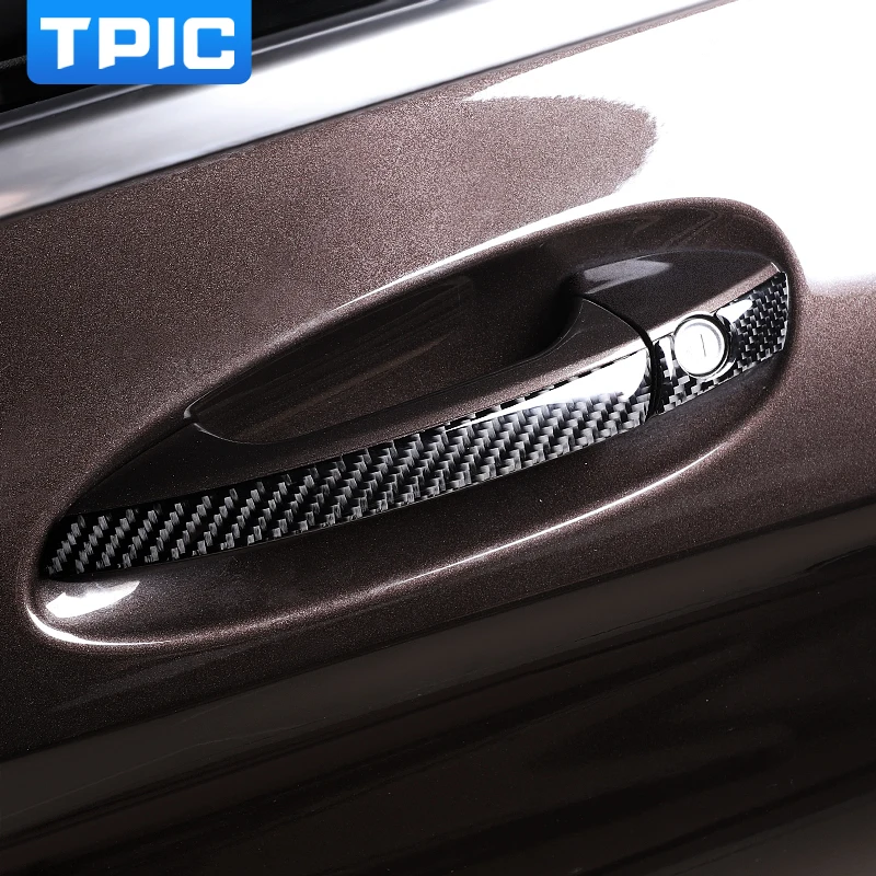 Наклейки TPIC на дверную ручку автомобиля из углеродного волокна для Mercedes A Class (2013