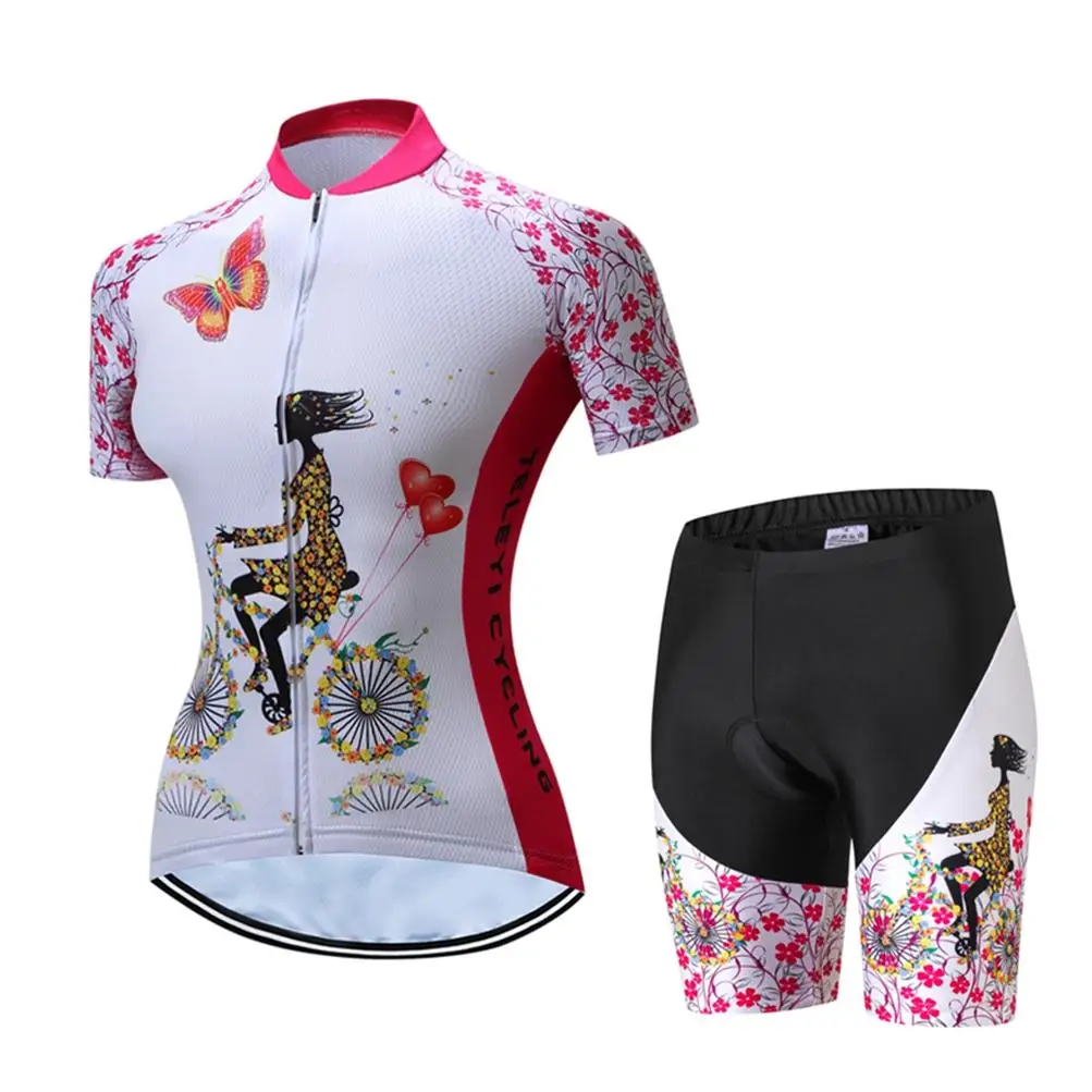 

Weimostar Cycling jersey Set Girls Summer Womens Bicycle Clothing Maillot Ropa Ciclismo MTB Bike Sportswear Suit Cycling