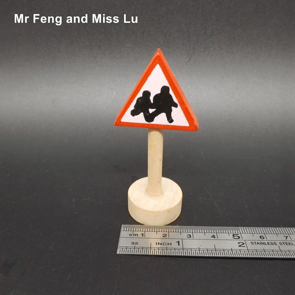 Предупреждение пешеход деревянная игрушка детский дорожный знак обучение
