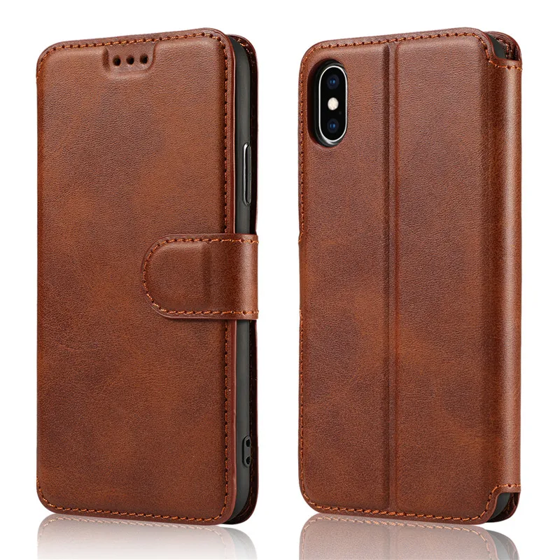 Кожаный чехол для iPhone 11 Pro XS Max XR X защитный 8 7 6 6s Plus 5 5S SE флип-кошелек держатель карт