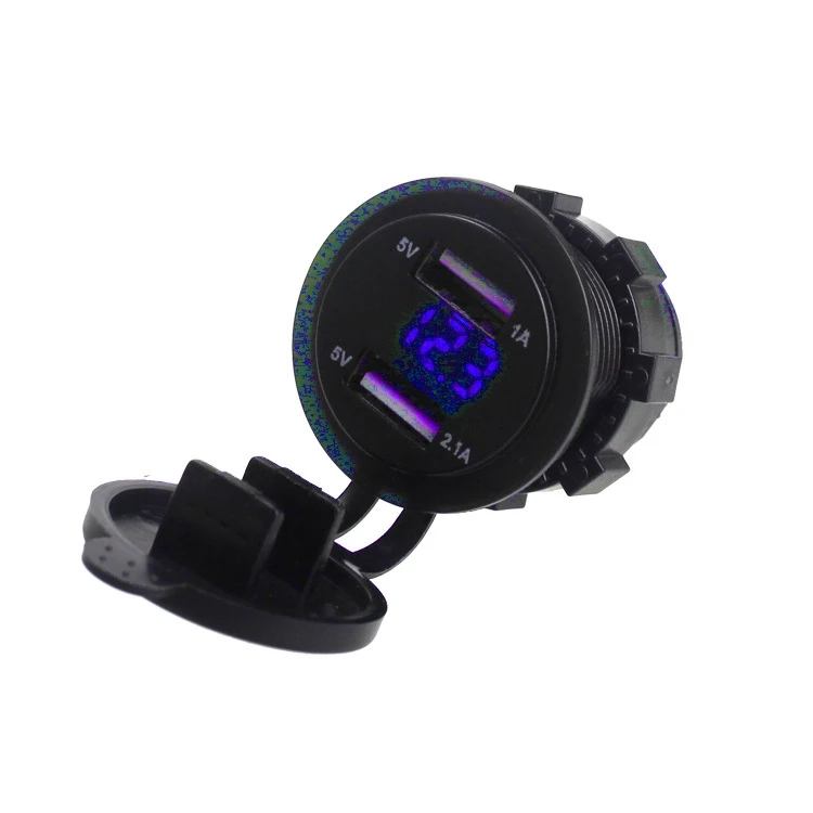Новые Двойные USB мотоциклетные зажигалки автомобильные зарядное устройство +