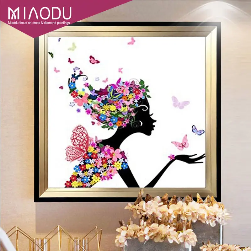 Miaodu DIY Алмазная картина с мультяшным крестиком полная вышивка бабочки эльфы