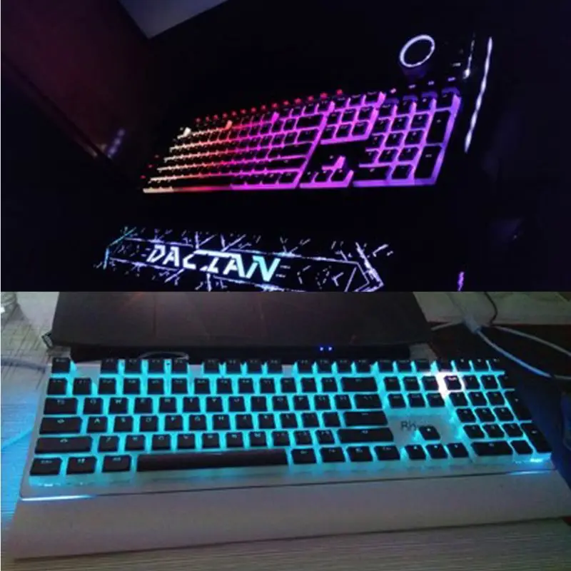Колпачки для клавиш RGB 110 раскладка ANSI пудинг с двойной подсветкой колпачок