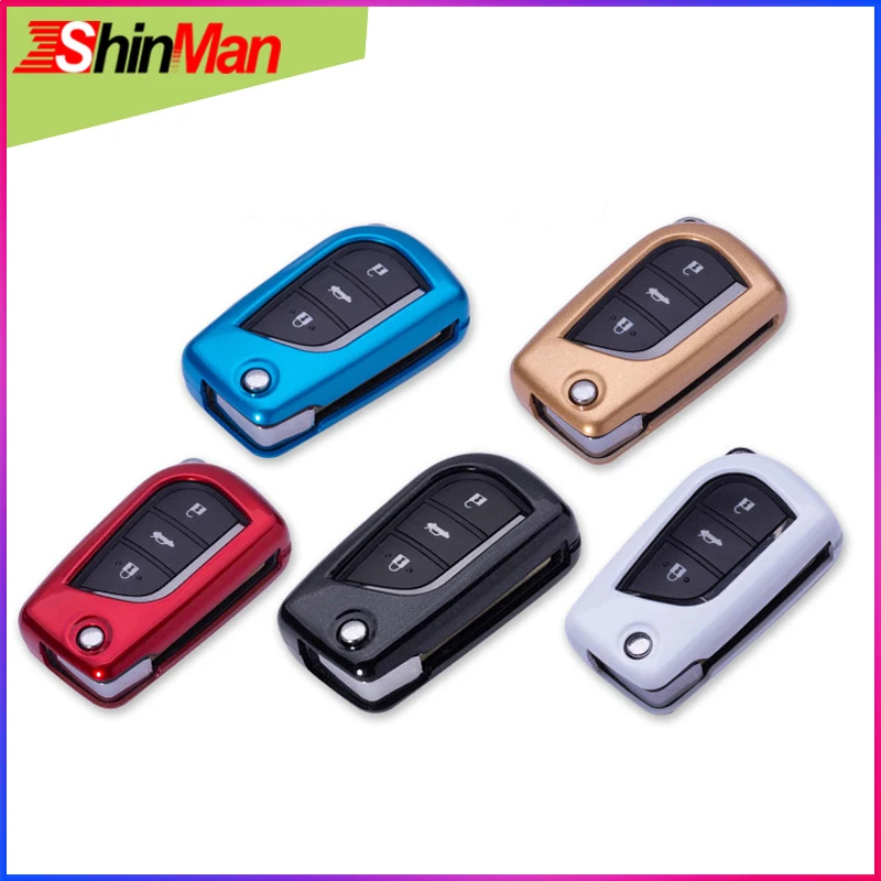 ShinMan Модные ABS Краски Автомобильный ключ чехол КРЫШКА ДЛЯ Toyota RAV4 Crown Reiz YARIS L Highlander Левин Corolla Camry MARK X VIOS