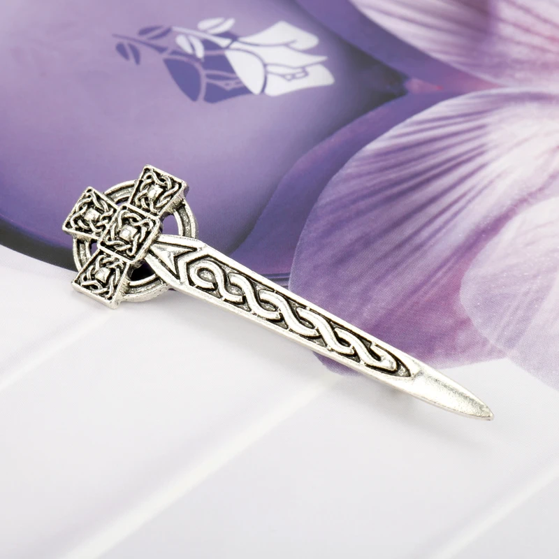 Винтажная брошь в виде расторопши Celtics Knot Kilt Pin ювелирное изделие Outlander