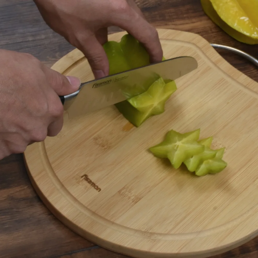 FISSMAN Demi шеф-повара серии немецкие Стальные Кухонные ножи Утилита шеф-повара Santoku нож для сыра