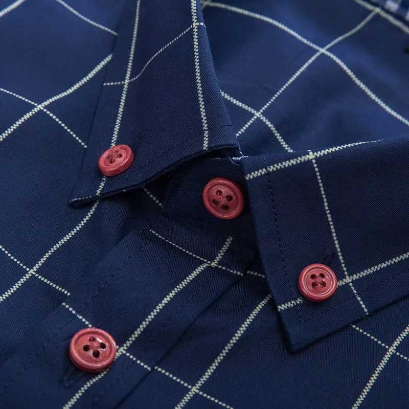 Plaid Men Clothes Shirt Long Sleeve Streetwear Beach Hawaiian Casual Slim Fit High Quality Summer Mens Dress Male Shirts | Мужская