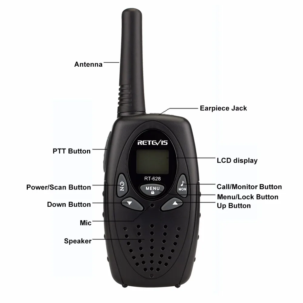 1 шт. рация детская радиостанция RETEVIS RT628 0 5 Вт Hf трансивер двухстороннее радио UHF