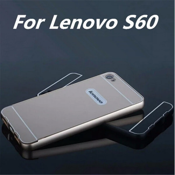 Для Lenovo S60 Case Ультра тонкие Металлические Алюминиевая Рама Пластиковые задняя