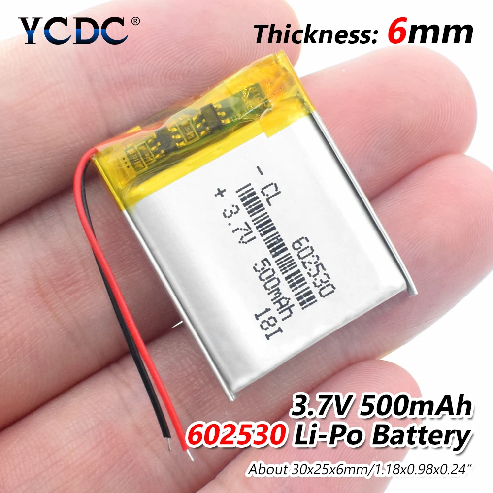 3,7 v литий-полимерный аккумулятор 062530 602530 500MAH литий-ионный аккумулятор для MP3 MP4 игрушки gps навигация цифровые продукты