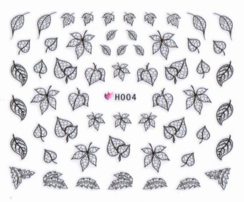Самоклеящиеся 3D тату наклейки для ногтей с имитацией симуляции черная бабочка