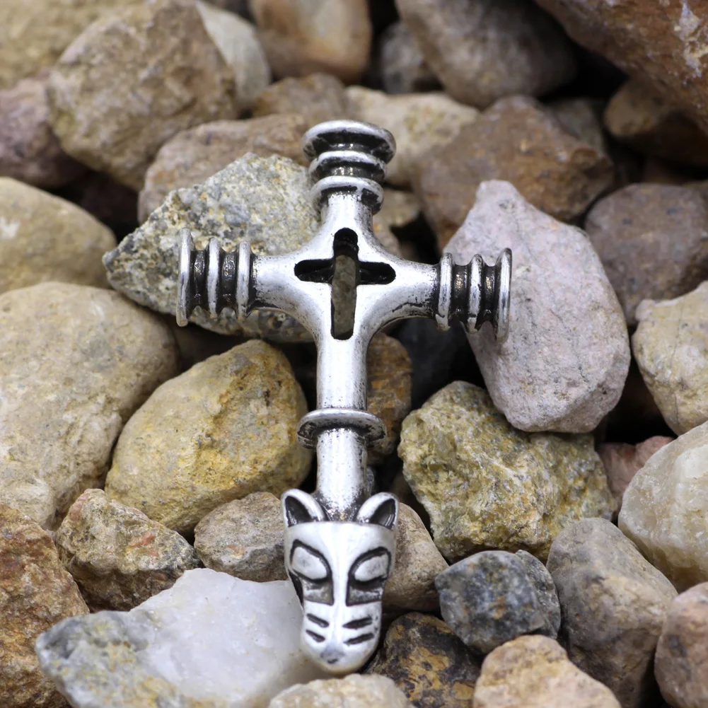 Youe shone Thor's hammer olaf wolf cross mjolnir кулон ювелирные изделия для викинга norse ожерелье