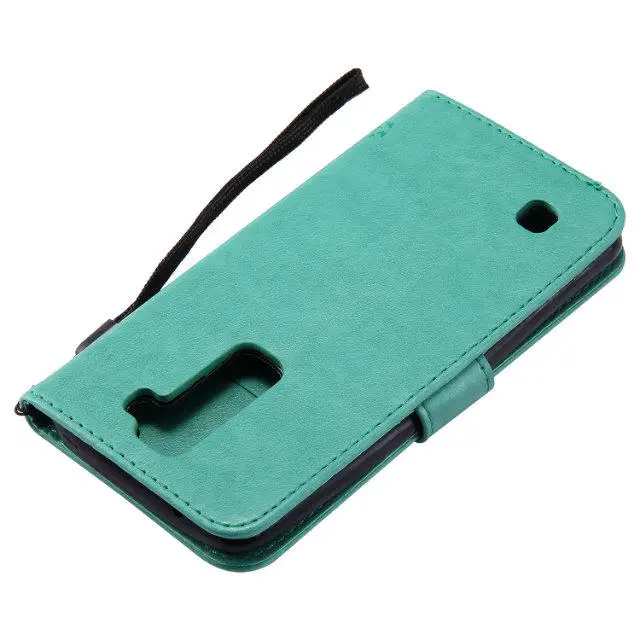 Для Coque LG K7 X210DS чехол кошка и дерева тиснением Флип Бумажник Стенд держатель PU