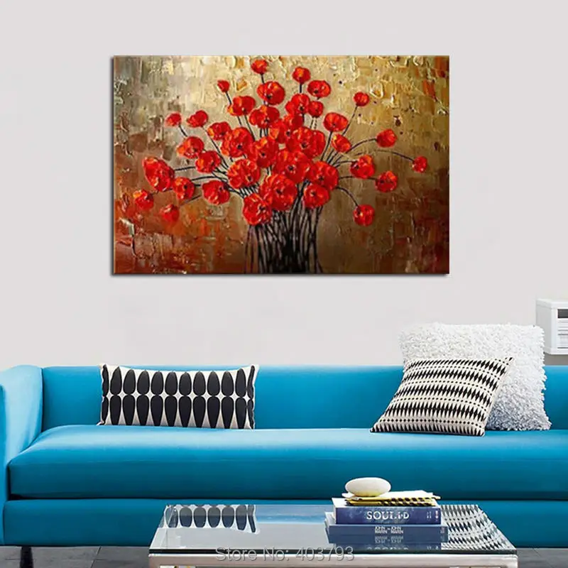 Огромная современная абстрактная картина маслом на холсте 100% Настенный декор