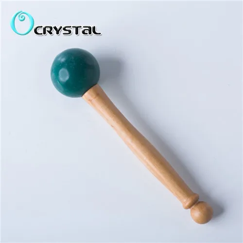 Green Семь цветной каучук нападающий резиновый молоток для игры кристалл поющая чаша - Цвет: Green