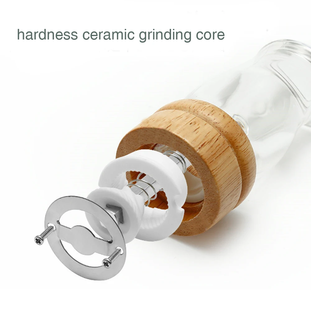 Мельница для соли и перца 5 дюймов деревянная ручная мельница морской