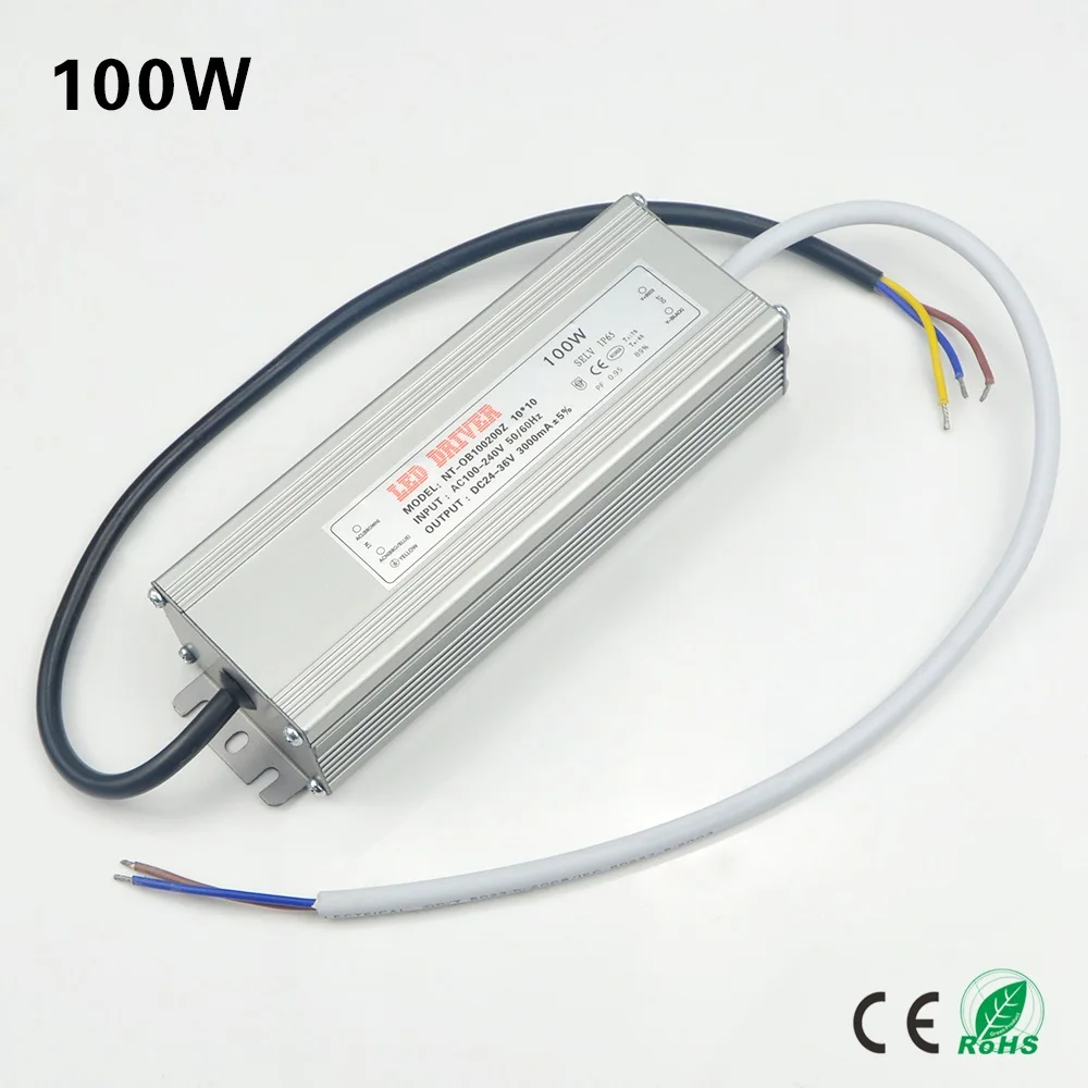 100W Трансформаторы переменного тока 85-265 в до постоянного тока 24-38 в Светодиодный драйвер для прожектора лампы Чип 10 Вт 20 Вт 30 Вт 50 Вт 100 Вт блок питания зарядное устройство - Цвет: 100W