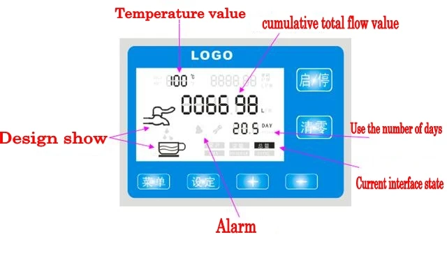 Digital display G1/2 Liquid Fuel Oil Flow Sensor Water Oil Liquid meter flowmeter totameter Quantitative controller