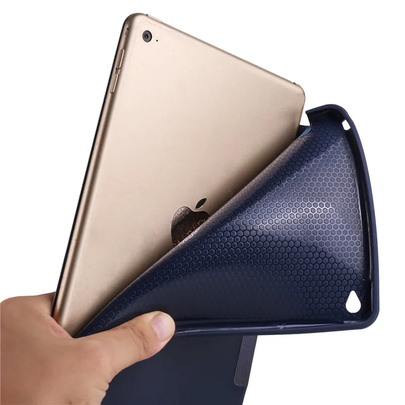 Умный чехол тройного сложения из ТПУ с принтом для Apple iPad mini 4 Ультратонкий флип