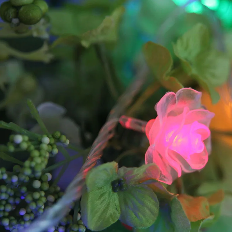 10 м 100 Роза Рождественские сказочные огни Хэллоуин украшение для свадебной