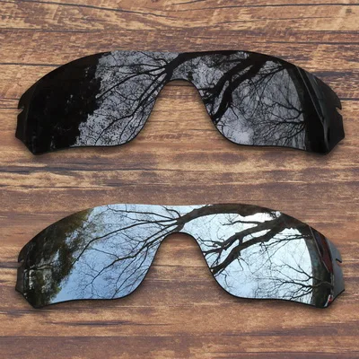 Black and Silver ToughAsNails поляризованные Сменные линзы для солнцезащитных очков с радаром Оукли-несколько вариантов - Цвет линз: Black and Silver