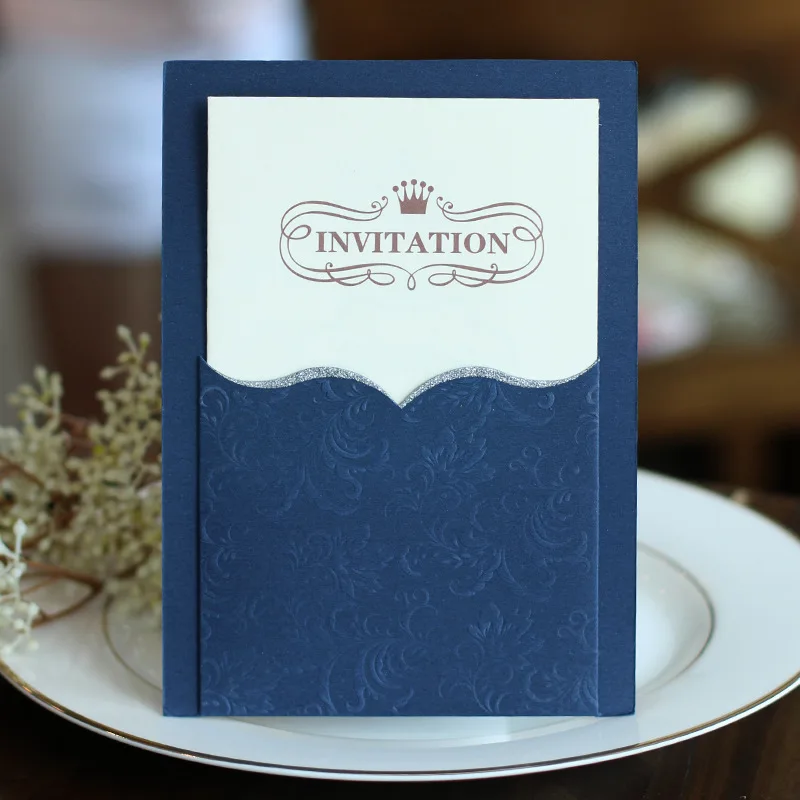 

Personalized High Quality 20pcs/lot Elegant Pocket Invitation Card Birthday Party Invitations Business Invitation Card