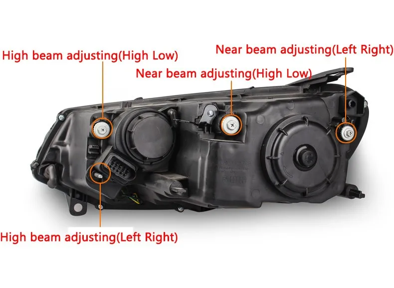 Автомобильный Стайлинг светодиодный HID Rio светодиодный чехол для фары для VW Touareg 2012- Биксеноновые линзы ближнего света