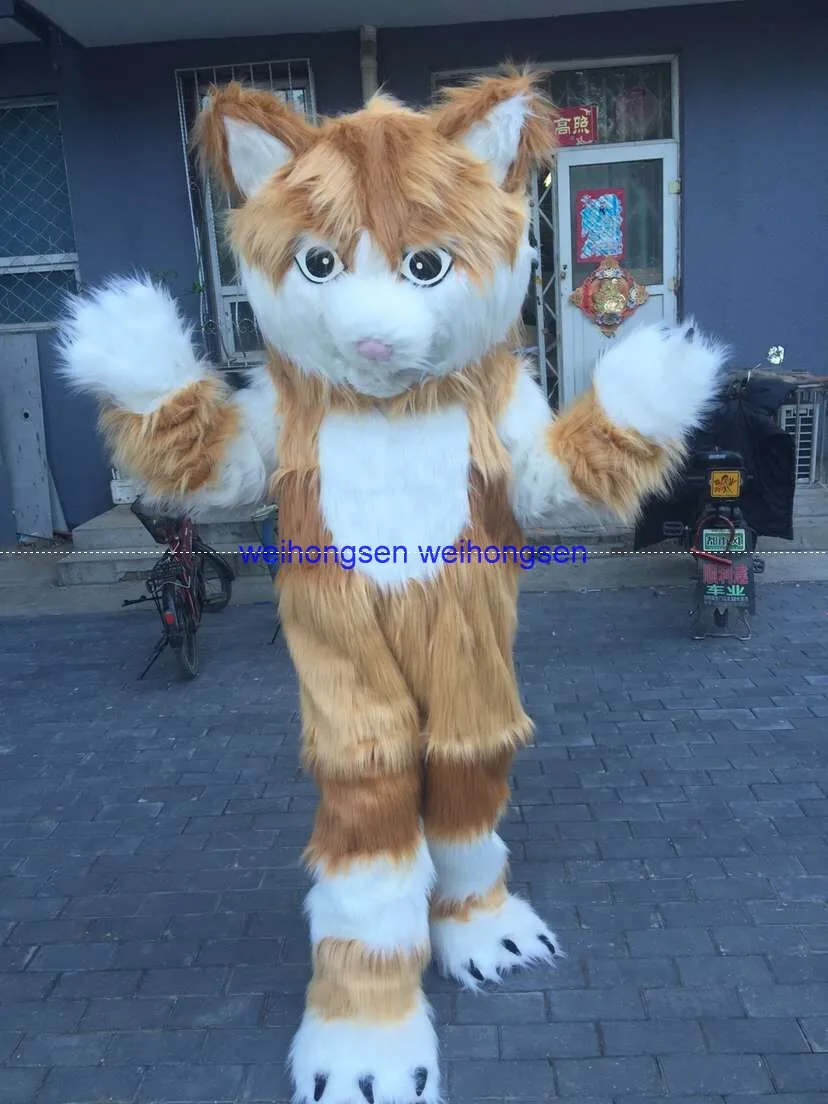 Высокое качество EVA материал шлем имитация меха кошка талисман костюмы ходьба