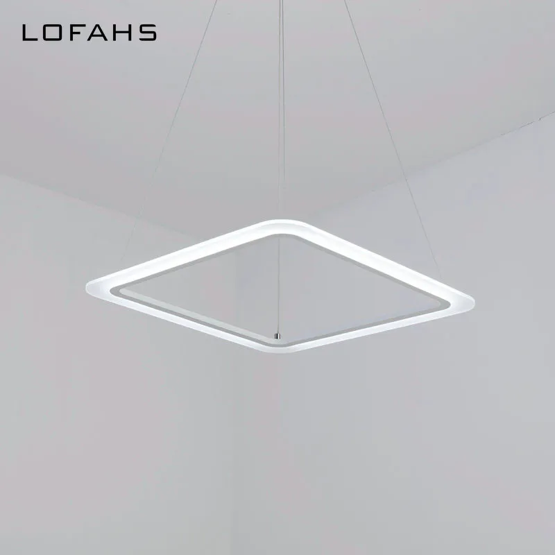 LOFAHS, креативный современный светодиодный светильник-люстра, подвесная люстра из плексигласа, моделирующая лампа для столовой, люстра
